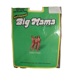 Vintage Womens Big Mama Pantyhose Extra Large Reusable Panty 5'-5'9" 230-300 lbs